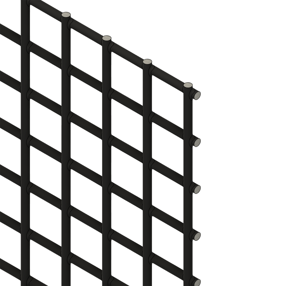 63-000-BK MODULAR SOLUTIONS MESH<br>1'' X 4' X 8', BLACK